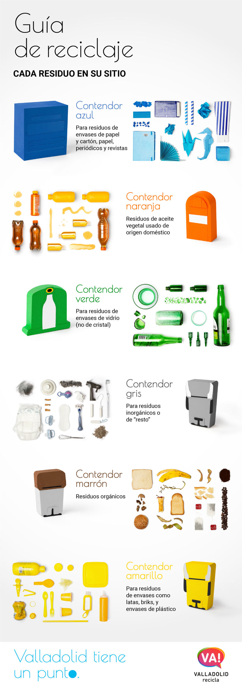 Diseño de infografías fotográficas para la campaña de concienciación ciudadana de Valladolid Recicla 17