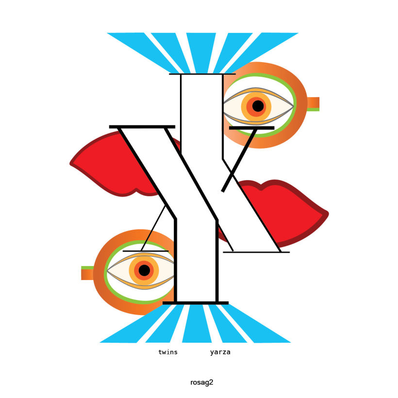 Y for Yarza Twins, a design agency based in London / Paris, founded by the Spanish Marta and Eva Yarza