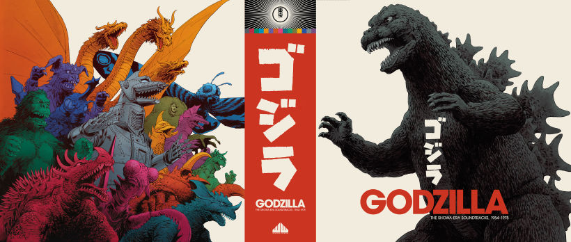 Cover Art & Design to a Godzilla 18LP Box Set for Waxwork | Traditional Ink with Digital Colours