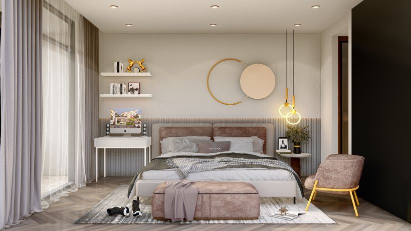 Photorealistic Render of Bedroom