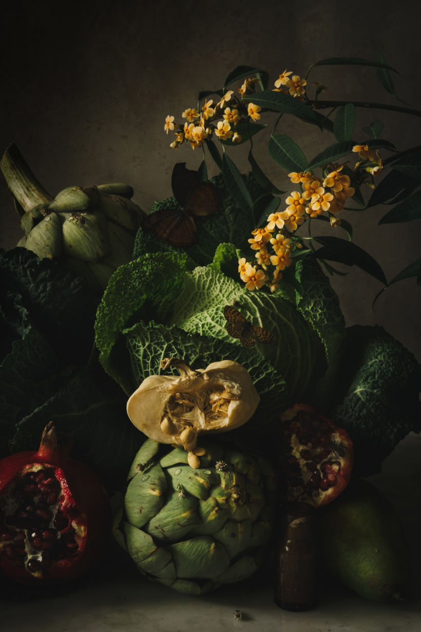 Still Life with Vegetables, Fruits, Flowers, & Insects