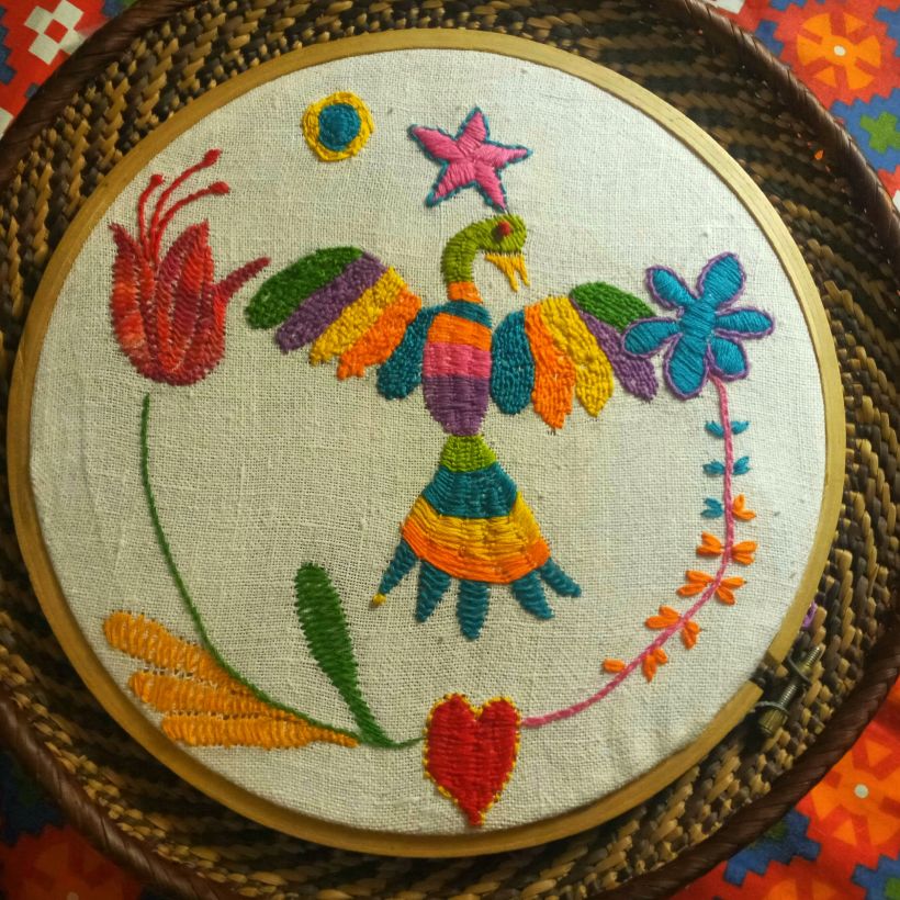 My project for course: Contemporary Embroidery With Traditional Mexican Needlework 2