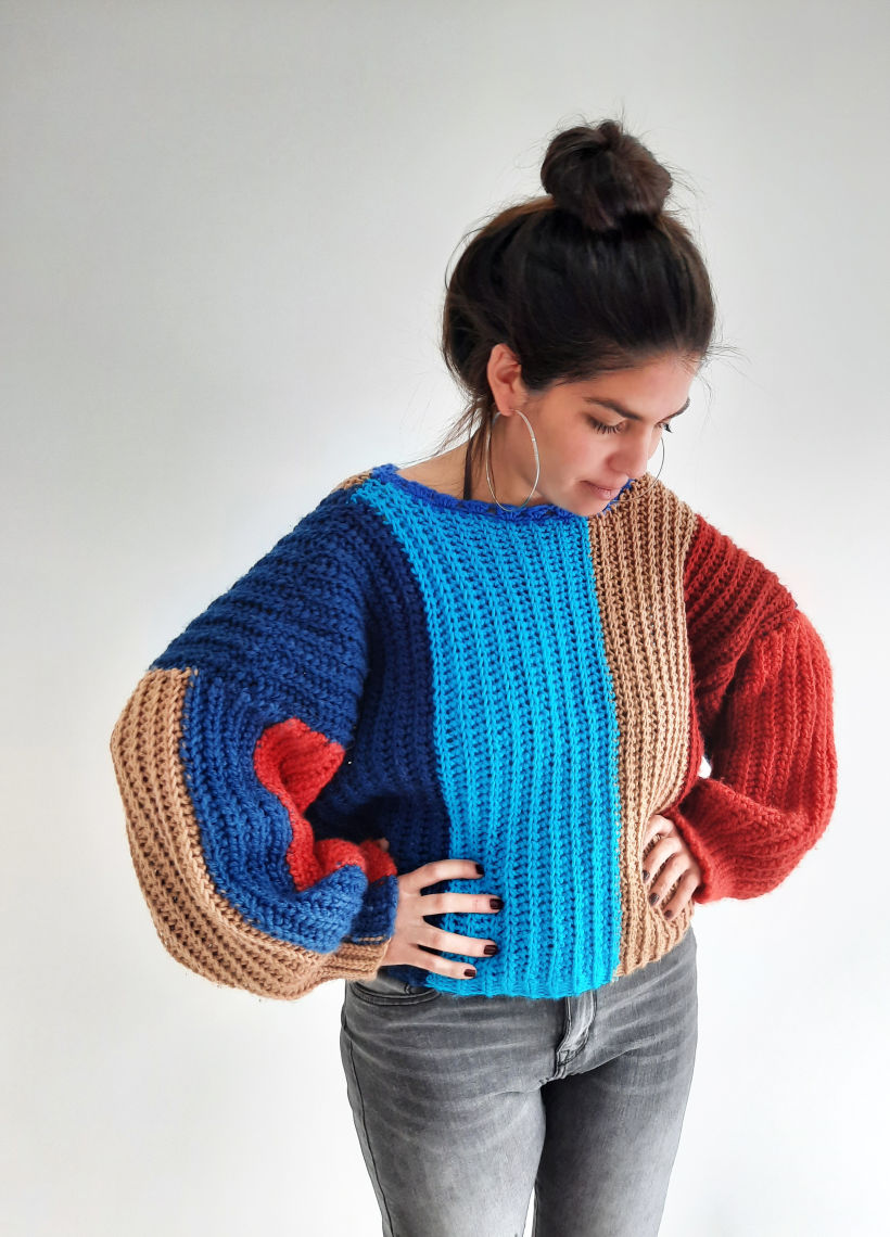 Mi proyecto del curso: Crochet: crea prendas con una sola aguja 1