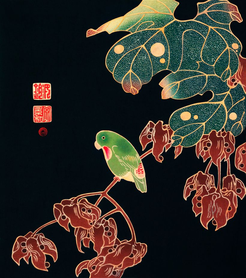 "Das Parkett" (ca. 1900), von Ito Jakuchu. Bild: Das MET Museum; digital verbessert von rawpixel.