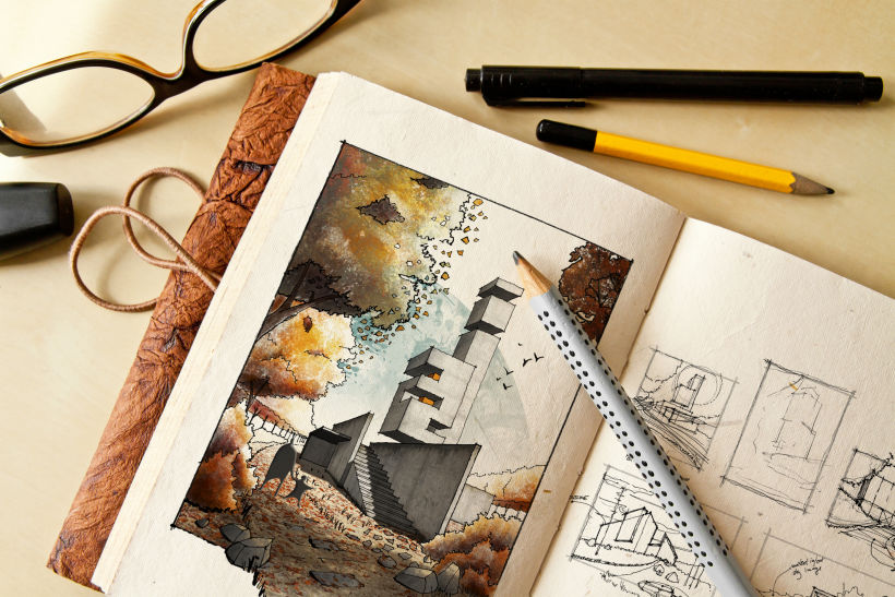 My project for course: Architectural Drawing: From Paper to Photoshop 6
