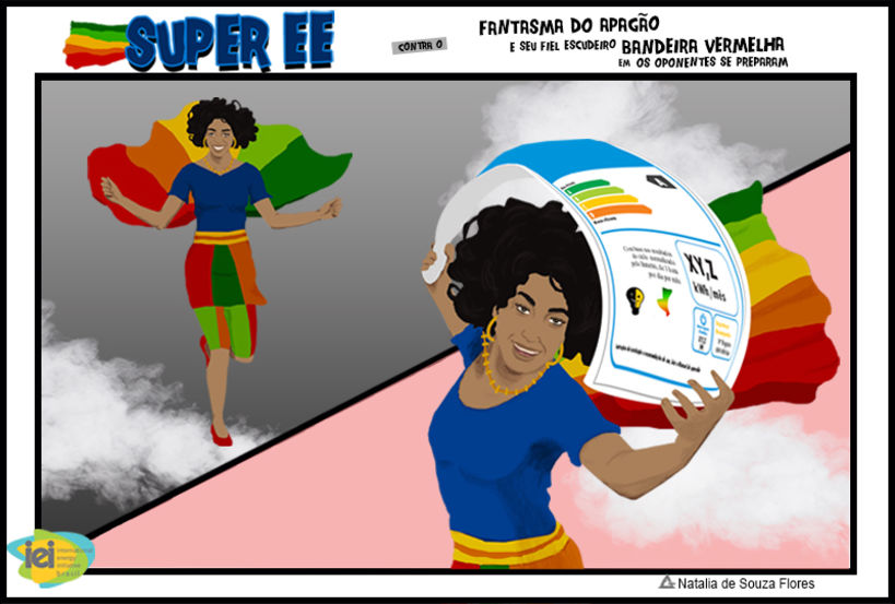 Minha versão da Super EE, personagem da IEI Brasil, um redesign e criação de outros personagens. 