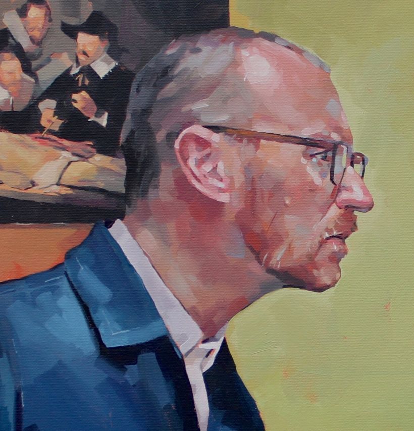 Detail of my portrait of ‘Mark Gatiss’