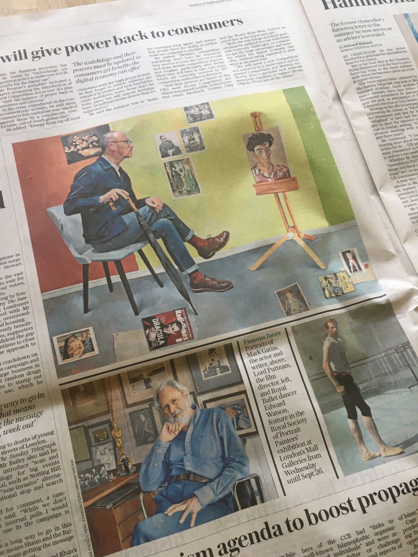 My portrait of ‘Mark Gatiss’ - featured in The Sunday Telegraph, September 2020 (UK)
