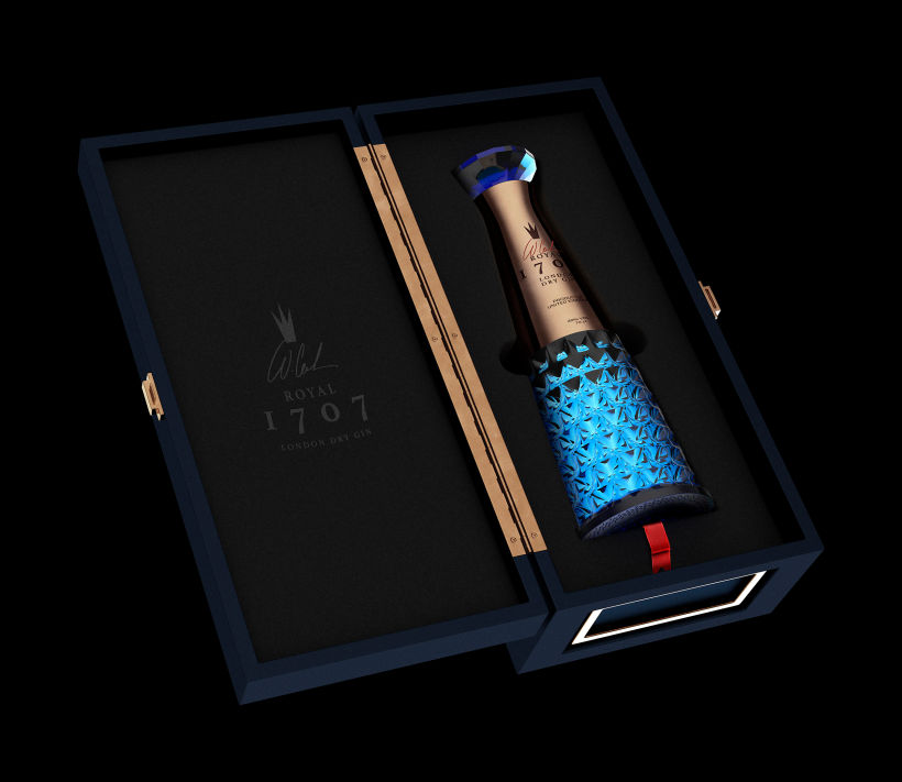 Royal 1707 London Dry Gin - Bottle and Packaging Design 3