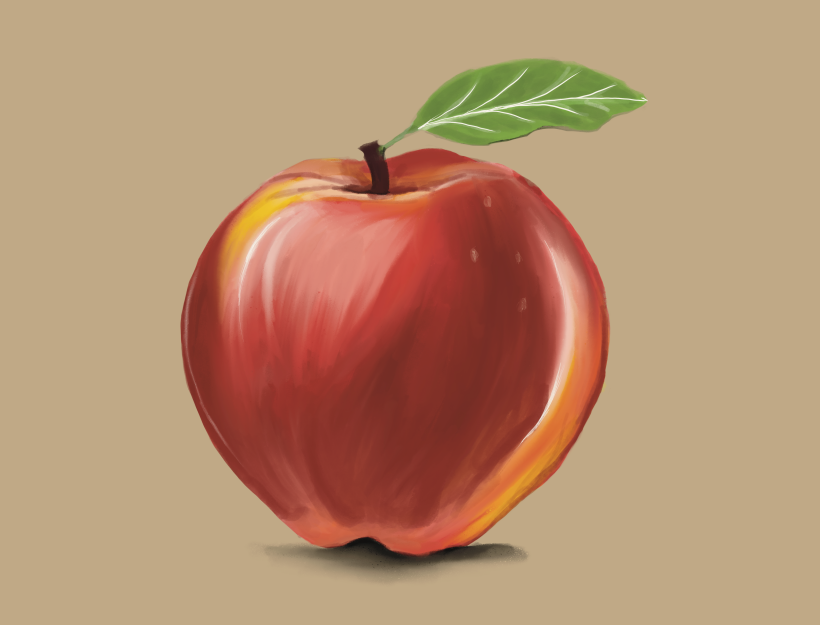 apple reference drawing
