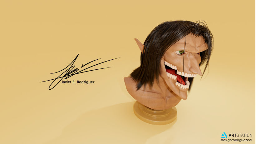 Busto 3D del Titan de Ataque 11