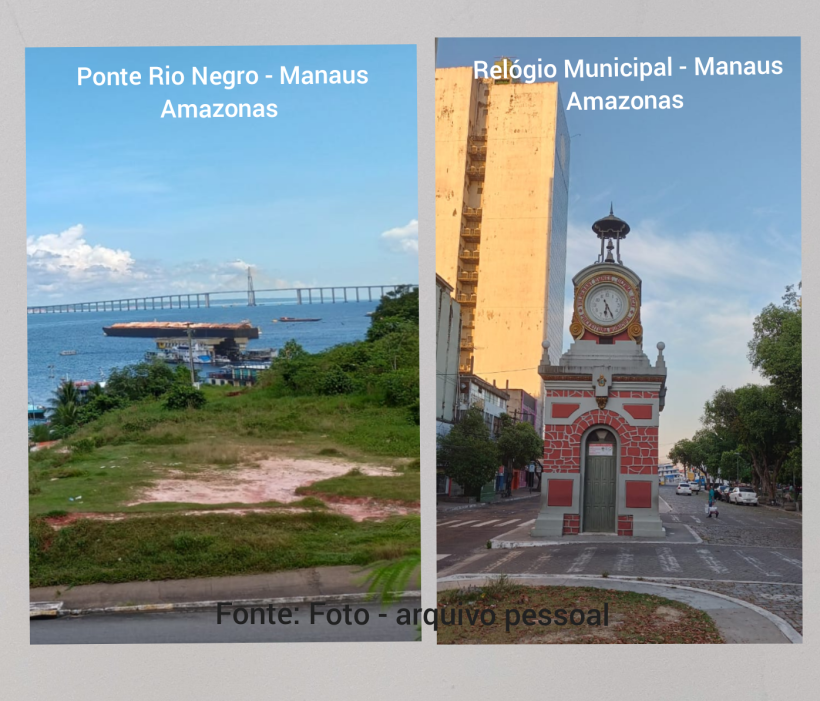 MarArtesOficial - Ponte Jornalista Phelippe Daou (Ponte - Rio Negro) e Relógio Municipal - Manaus Amazonas 