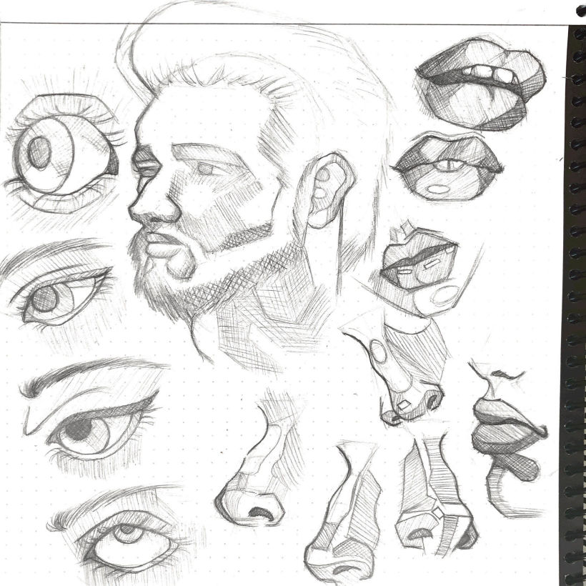 Mi proyecto del curso: Sketchbook de retrato: explora el rostro humano 6