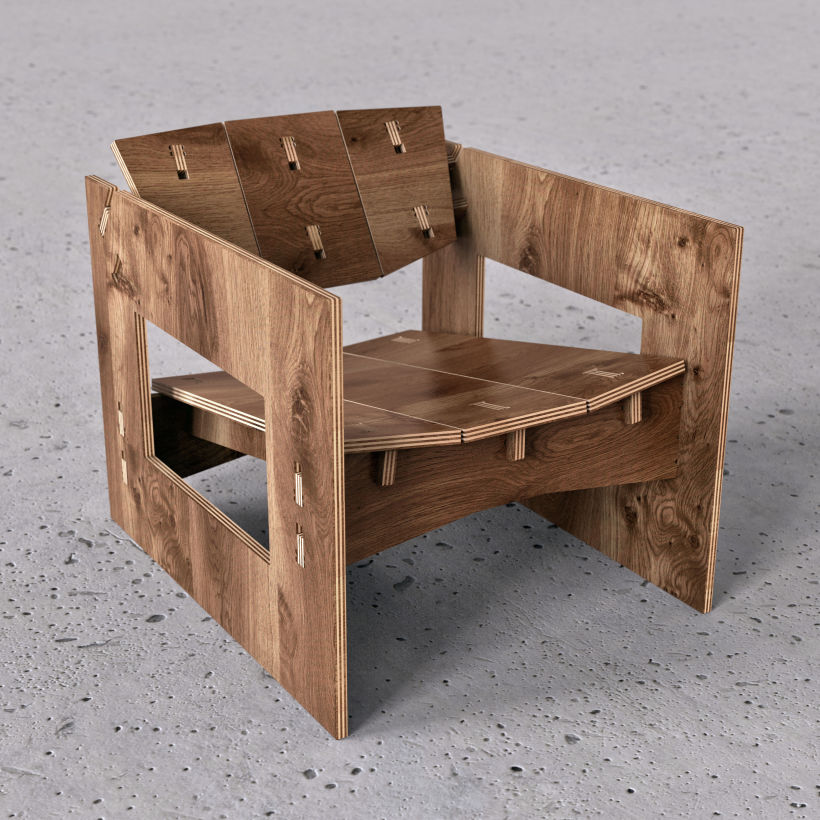BOLD - Plywood CNC armchair 3