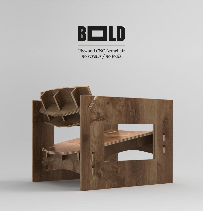 BOLD - Plywood CNC armchair 1