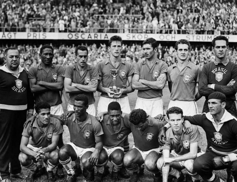 Seleção Brasileira na Copa do Mundo de 1958. Imagem: Museu do Futebol