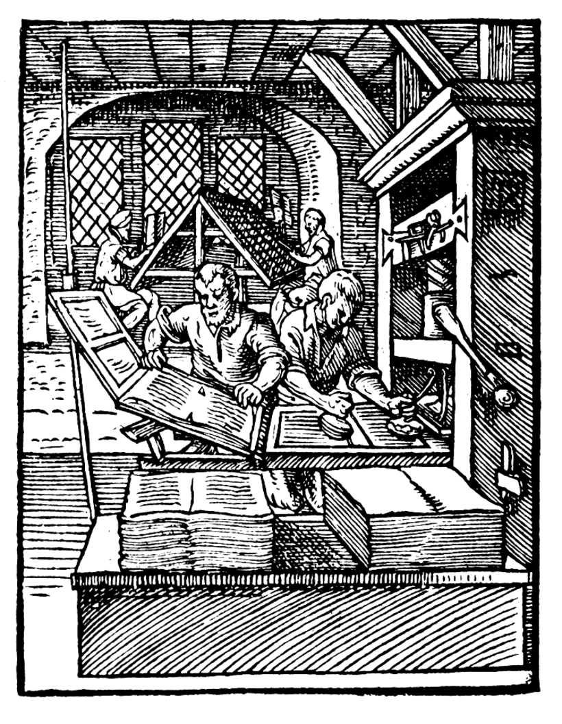 Holzschnitt (1568), aus "A History of Graphic Design" (1998), via Wikipedia.