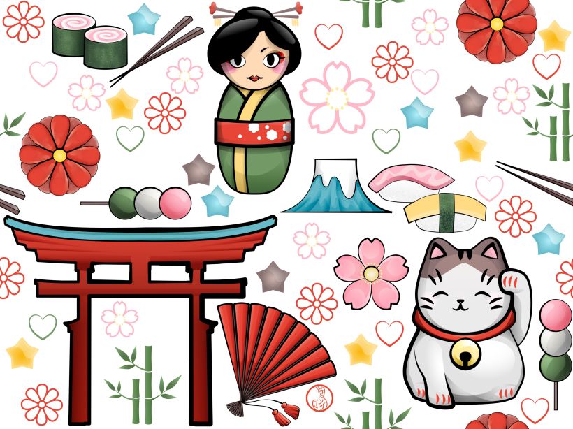 Japanese sticker motifs 1