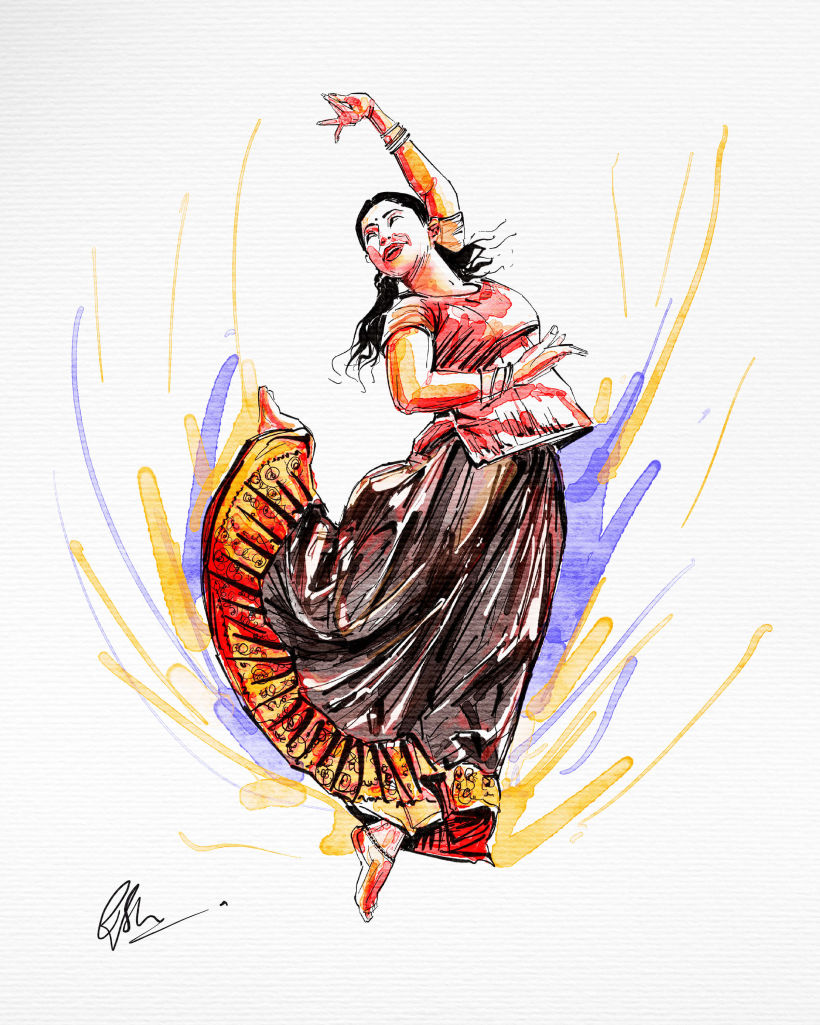Poster Bharatnatyam Classical Dance Digital Art sl-9421 (Wall Poster, 13x19  Inch, Matte Paper, Multicolor) Fine Art Print - Art & Paintings posters in  India - Buy art, film, design, movie, music, nature