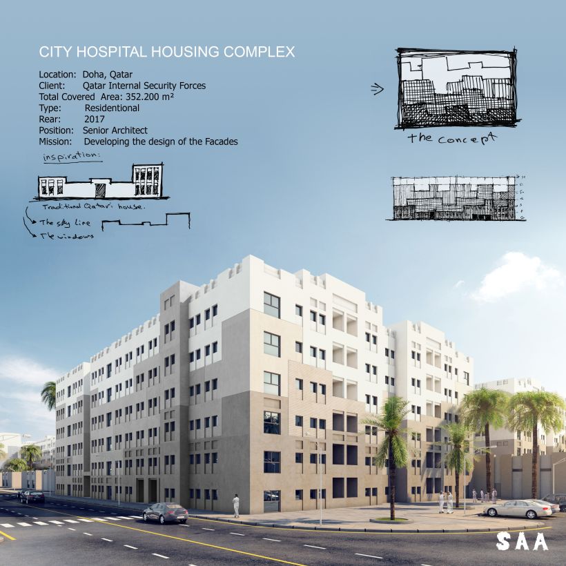 Residential Building-Elevation Design Development -Qatar 7
