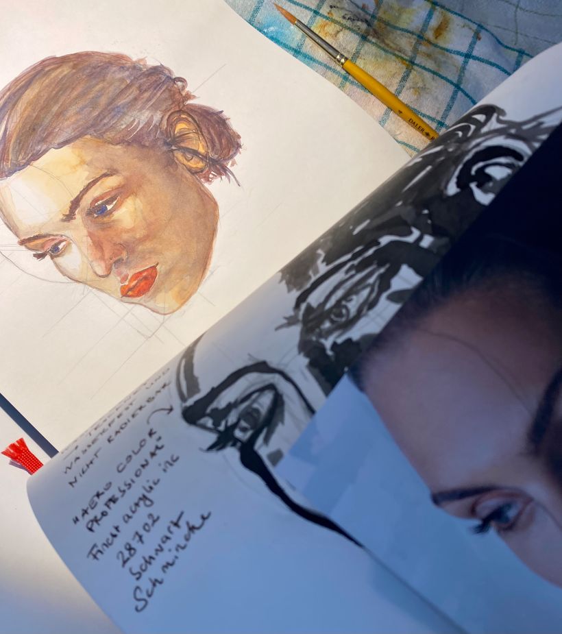 My project for course: Watercolor Portrait Sketchbook 1