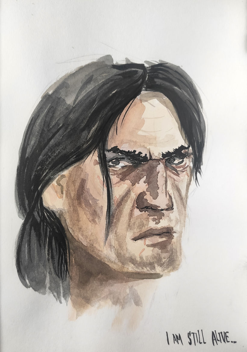 Logen Ninefingers - My project for course: Watercolor Portrait Sketchbook 1