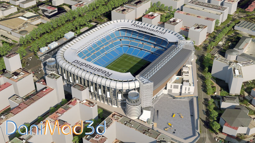 Primera opción de la remodelación del Estadio Santiago Bernabéu. 2