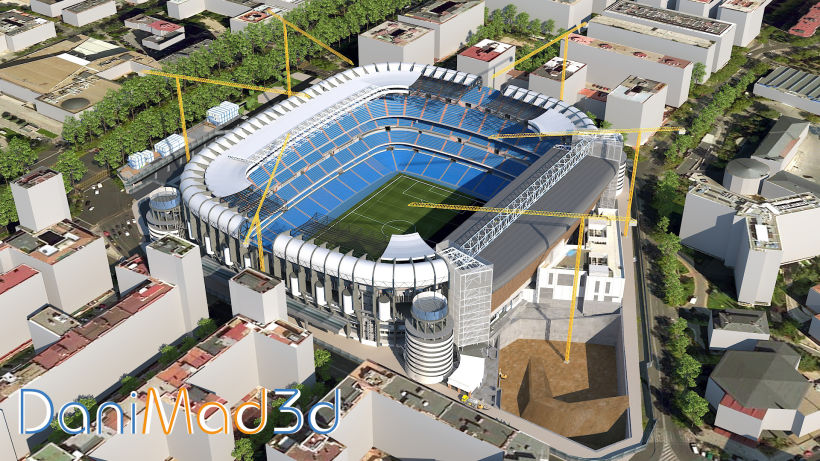 Primera opción de la remodelación del Estadio Santiago Bernabéu. 3