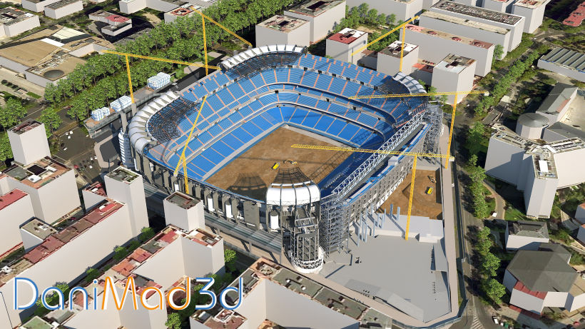 Primera opción de la remodelación del Estadio Santiago Bernabéu. 4