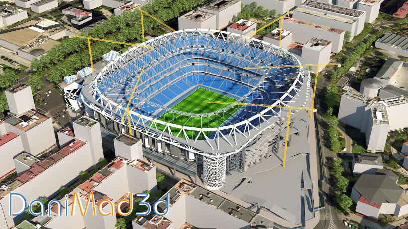 Primera opción de la remodelación del Estadio Santiago Bernabéu. 5