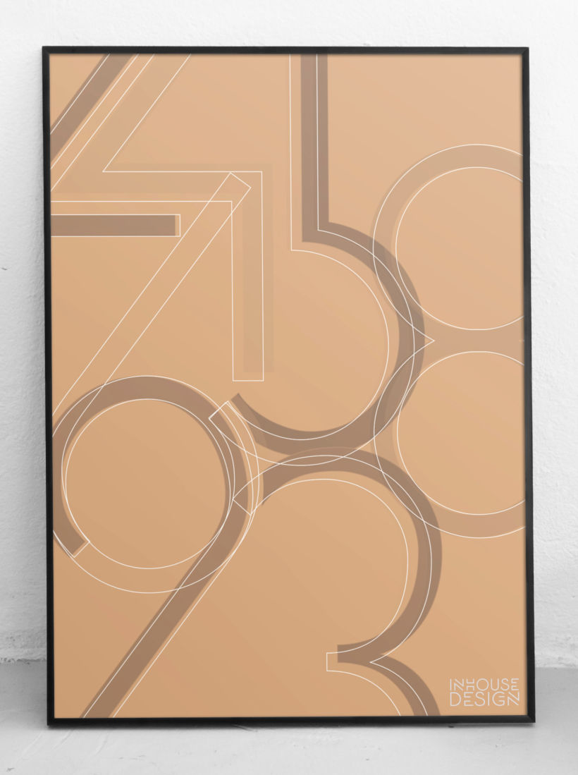 Numbers Typography Poster series 1