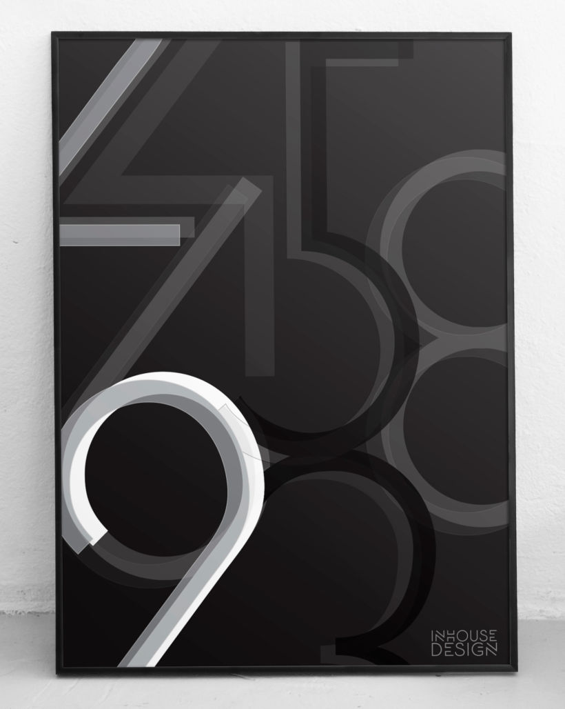 Numbers Typography Poster series 3