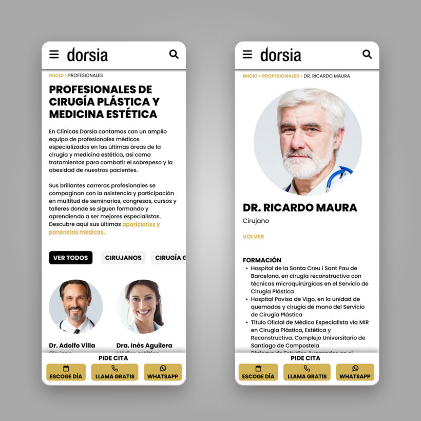 Rediseño web Clínicas Dorsia versión móvil 6