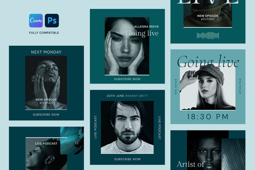 Animated Instagram templates for Canva & Photoshop 3