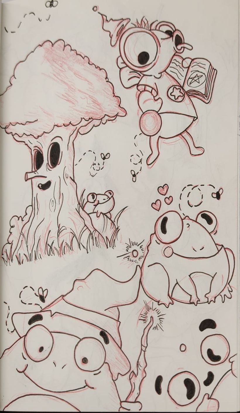 caderno desenho de cria