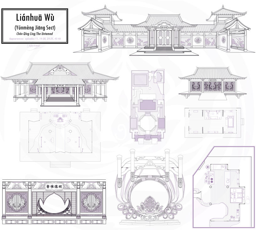 A technical study of Lotus Pier (Lianhua Wu) from the Chinese fantasy drama 'The Untamed' (Chen Qing Ling).