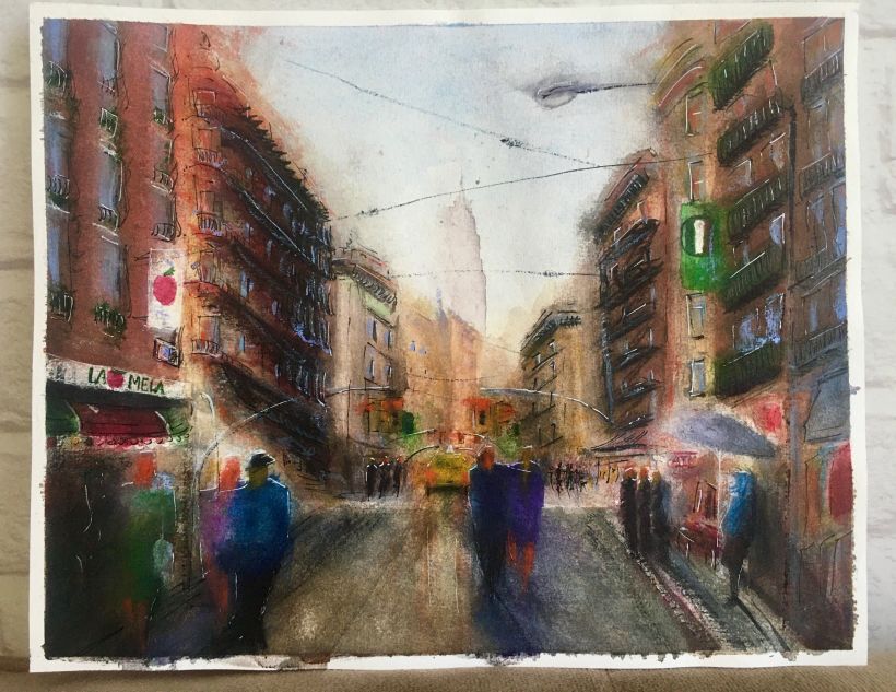 Mulberry st NYC. Inspired on a picture I took years ago