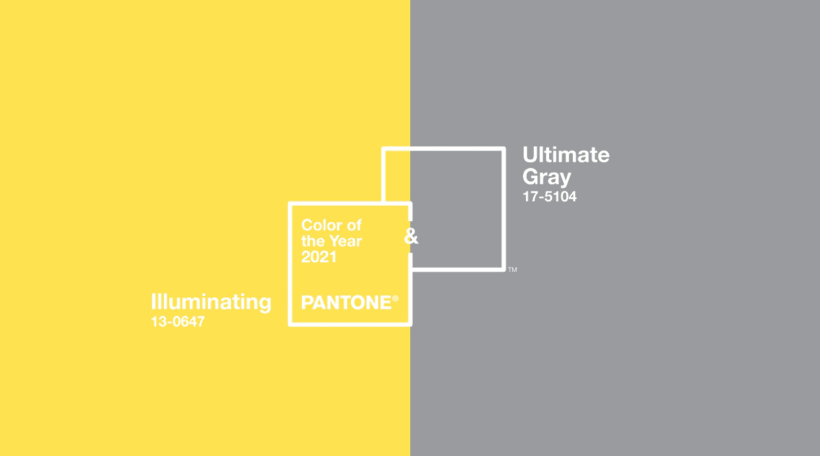 El nombre del color Pantone del año es fruto de una investigación a nivel global. Ejemplo de los dos colores del año 2021. 