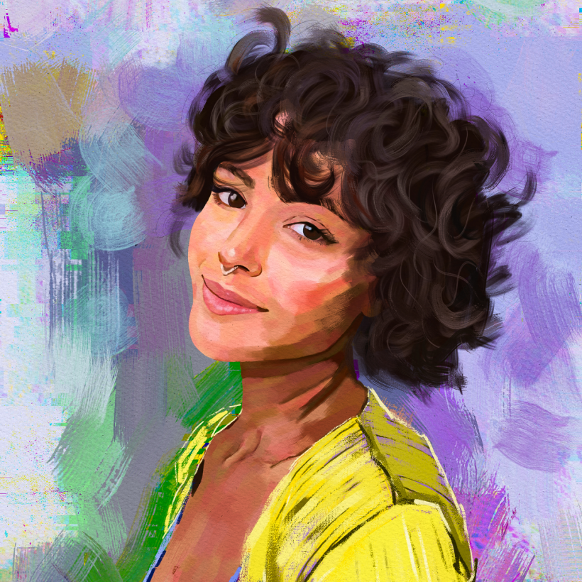 She is Larissa Leite - My Personal Project in Portrait Painting by Rod Lovell 3
