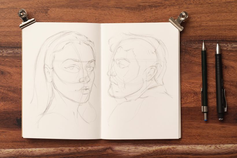 Mi proyecto del curso: Cuaderno de retratos a línea con grafito/ My course project: Graphite Line Drawing for Portrait Sketchbooking 7
