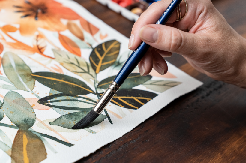 Discover watercolor exercises for creating striking floral artwork. 