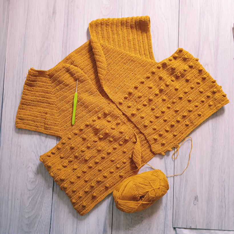Mi proyecto del curso:  Top-down: prendas a crochet de una sola pieza 2