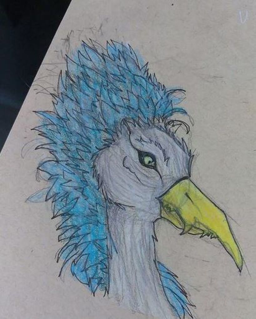 This is a raptor bird ( now than I think about it, it might as well be a raptor) this was made years ago