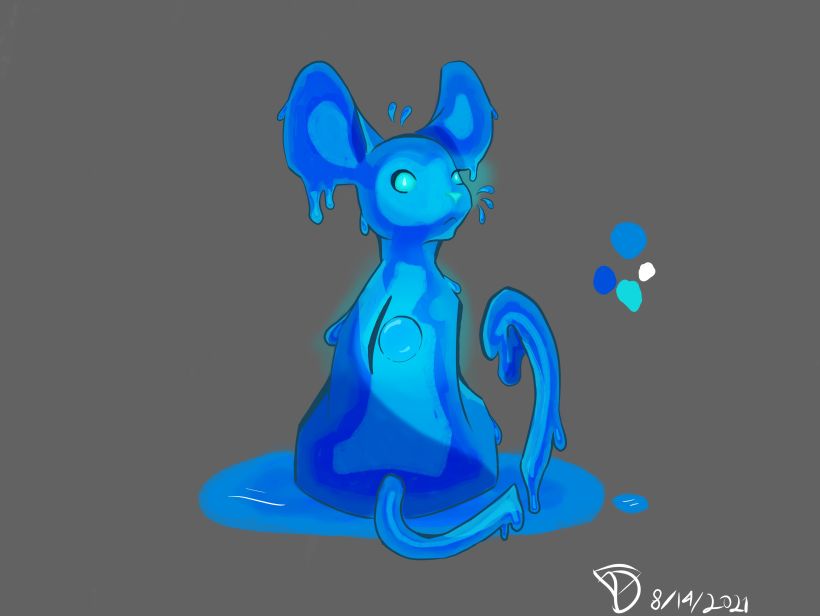 A water mouse, was still learning the ropes of digital. Also a pretty old drawing.