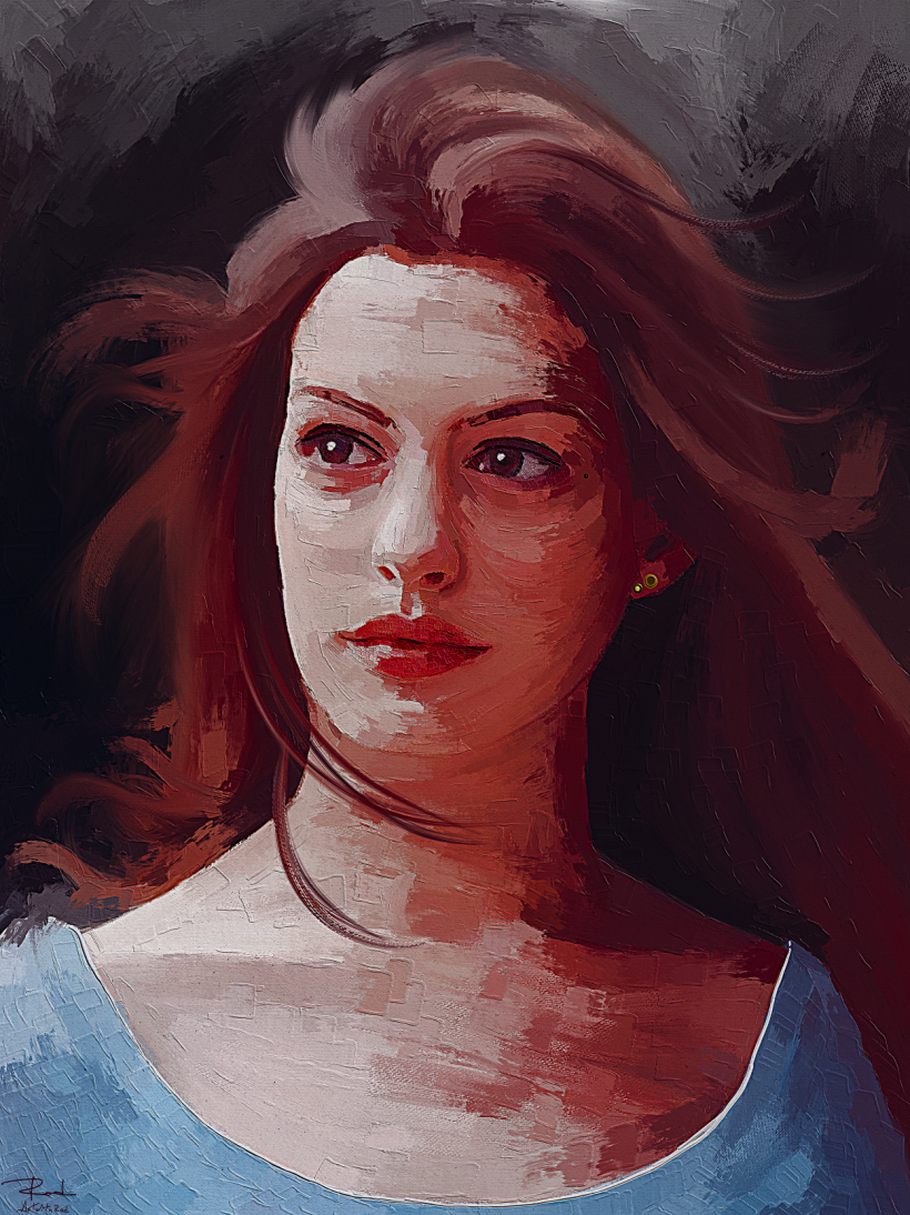 Anne Hathaway - Ella Enchanted Portrait Illustration by @artwithrod