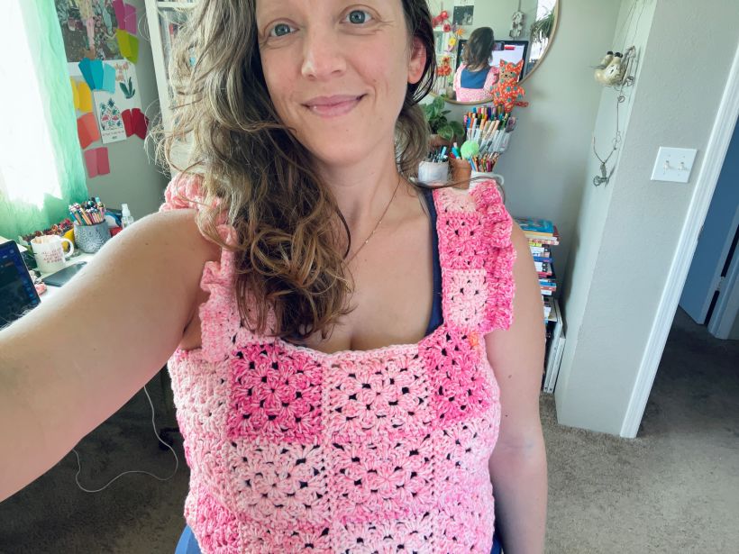 First & I T-Shirt With Crochet Bralette