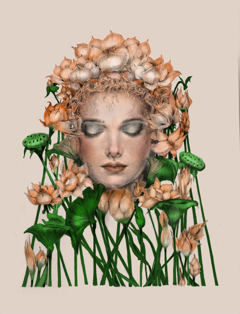 "Flora", my project for course: Natural Illustration with Digital Painting 3