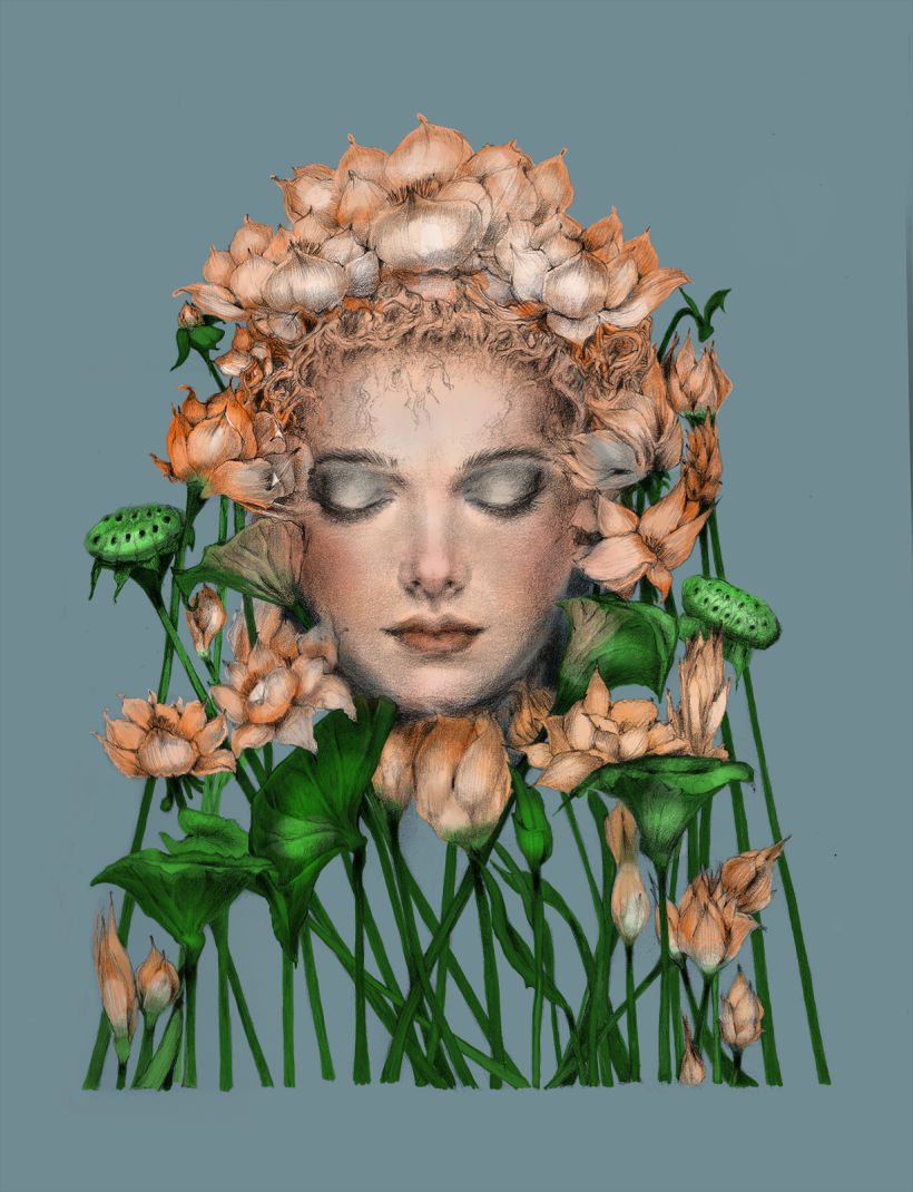 "Flora", my project for course: Natural Illustration with Digital Painting 4