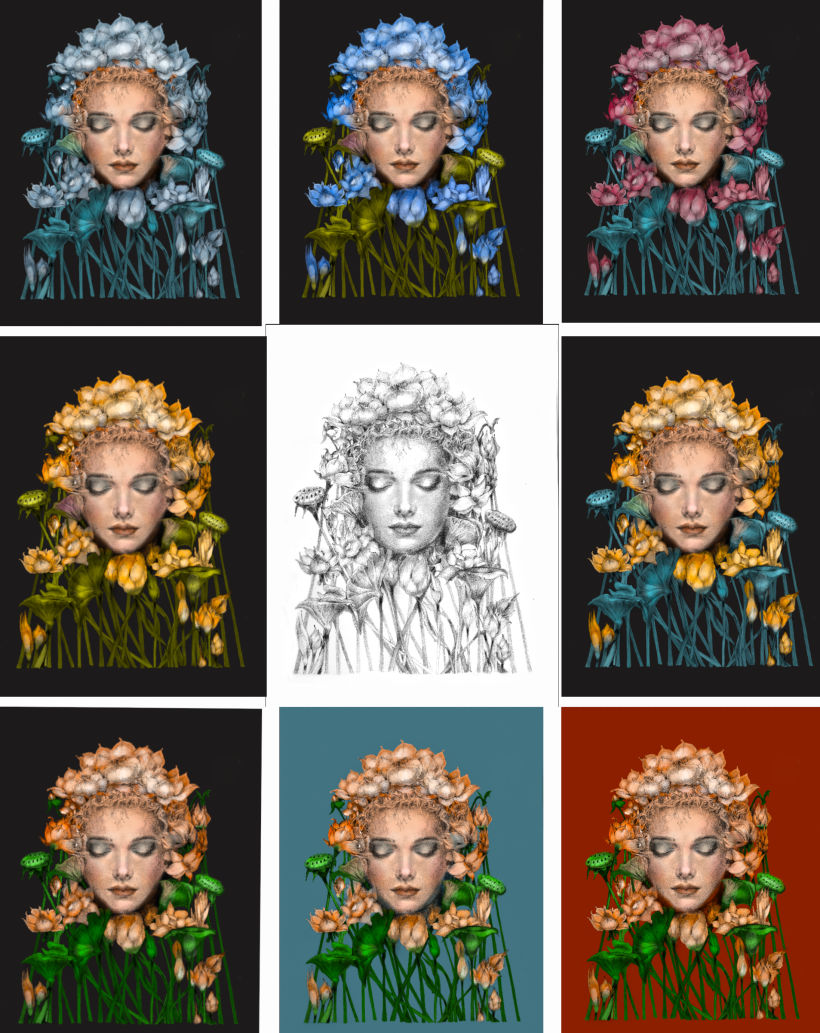 "Flora", my project for course: Natural Illustration with Digital Painting 5
