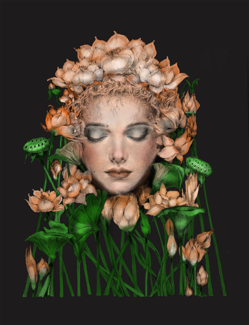 "Flora", my project for course: Natural Illustration with Digital Painting 1